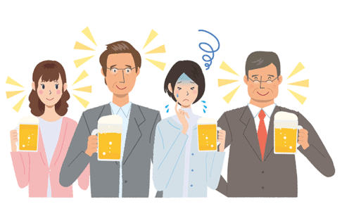 お酒が弱い人と強い人の差はなにか。飲める人と飲めない人の基準。